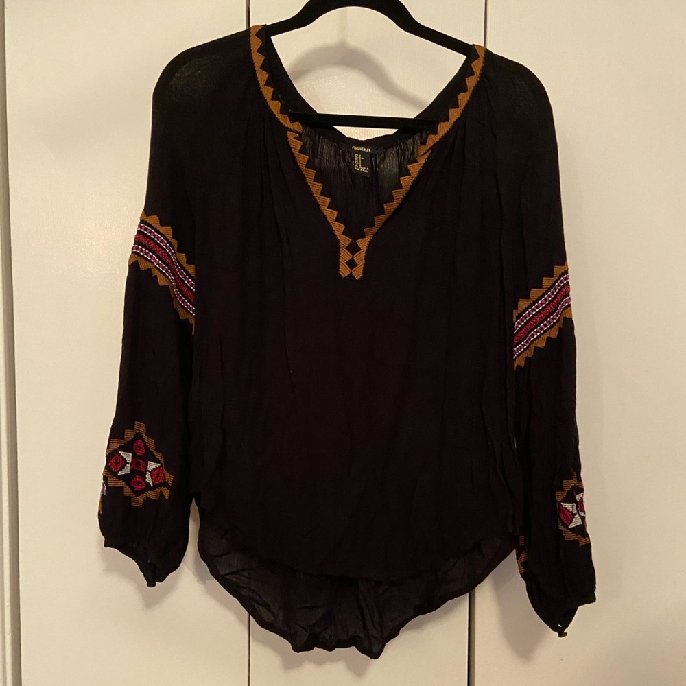 Forever 21 Black Blouse